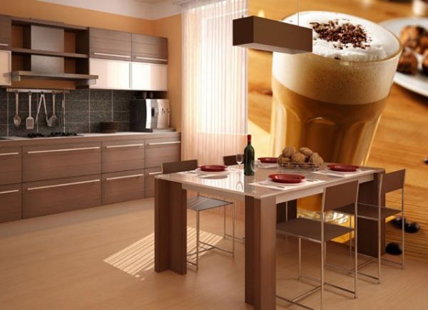 Wall mural with the image of coffee for the kitchen