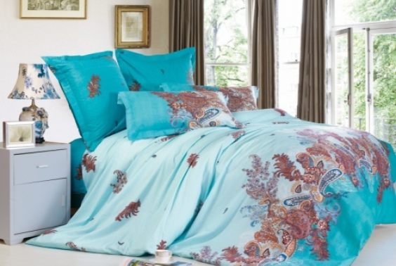 Euro bedding with a coral reef