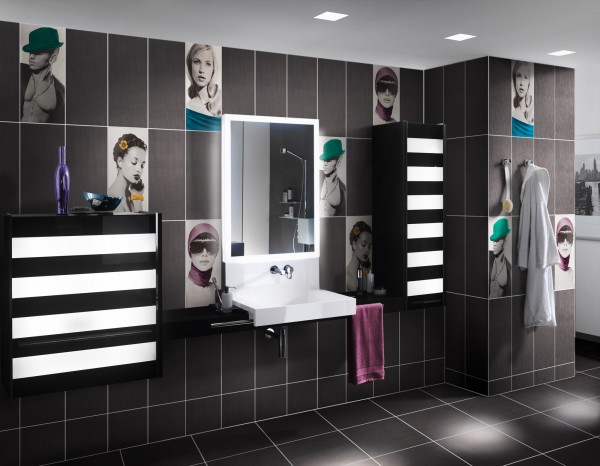 Ceramic tiles for the bathroom: design options, photos, choice
