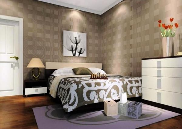Design and photo of the bedroom in 10 sq m