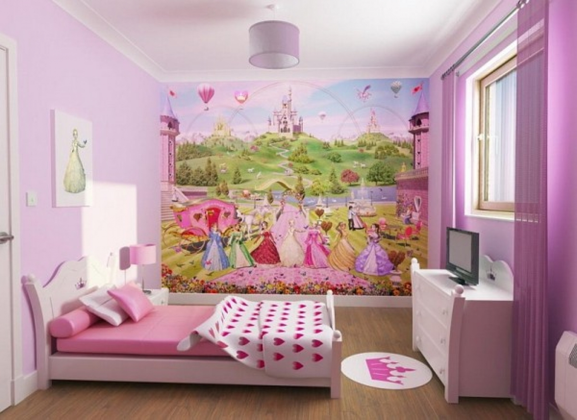 The design of the children's room for the boy with themed stylish wallpaper