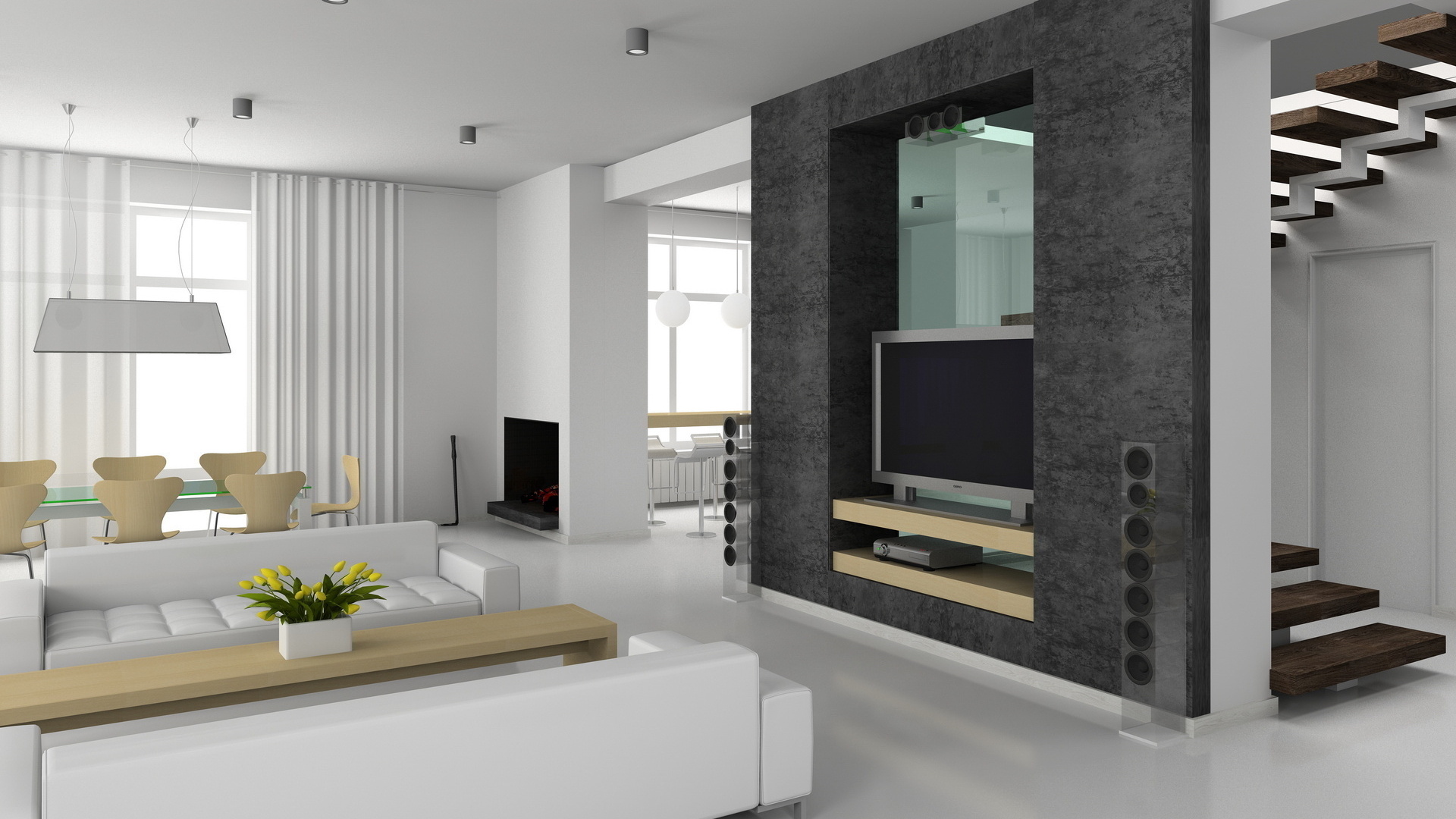 Simple minimalist living room furniture