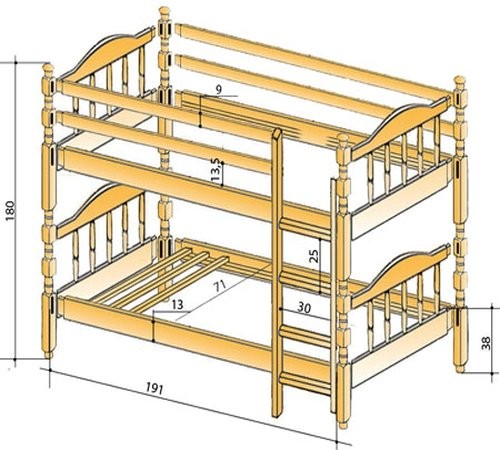 A master class of a wooden crib for a child