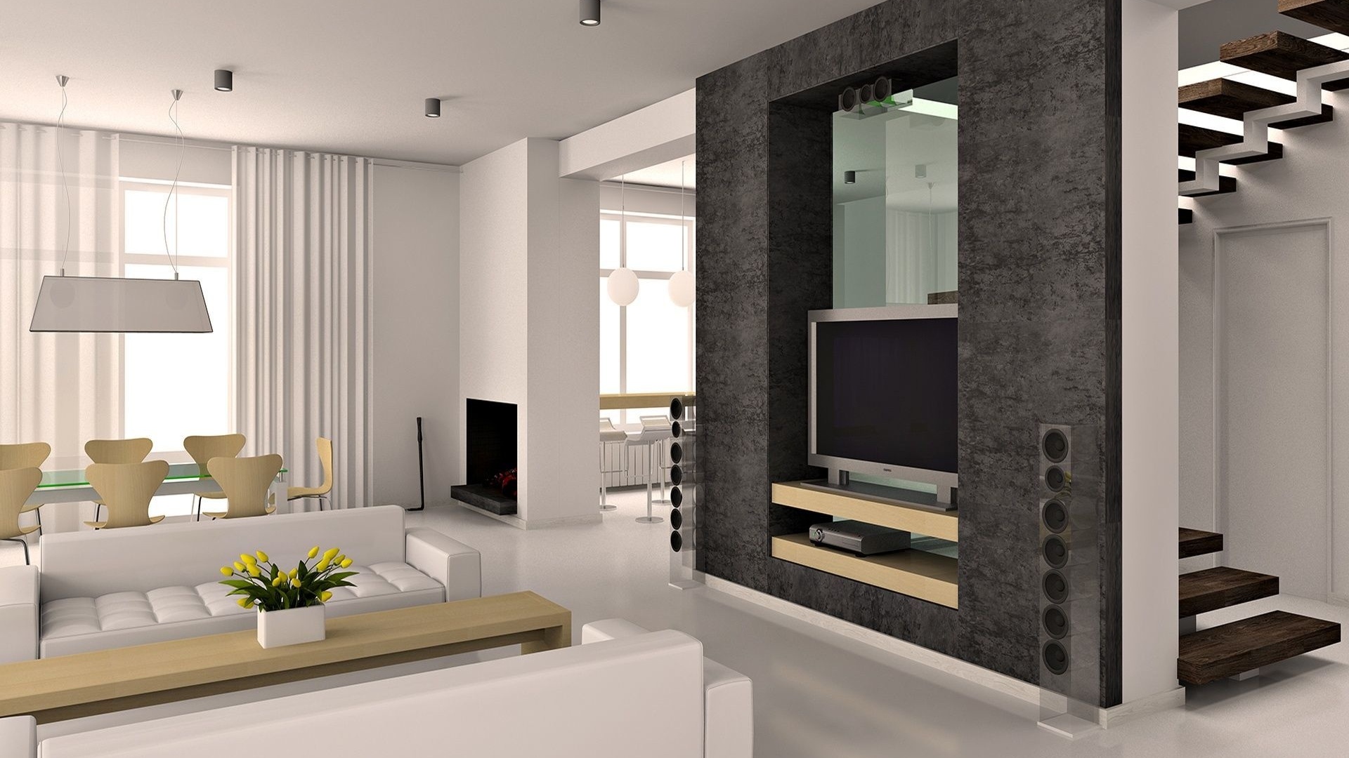 Minimalism style living room option