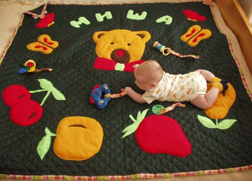We make an original educational rug for children with our own hands