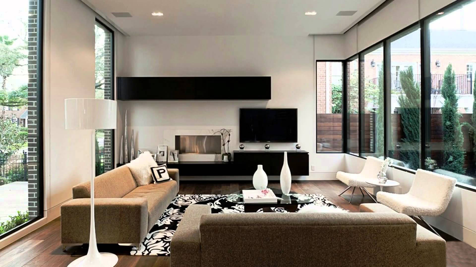 Decorazione funzionale del soggiorno in stile moderno