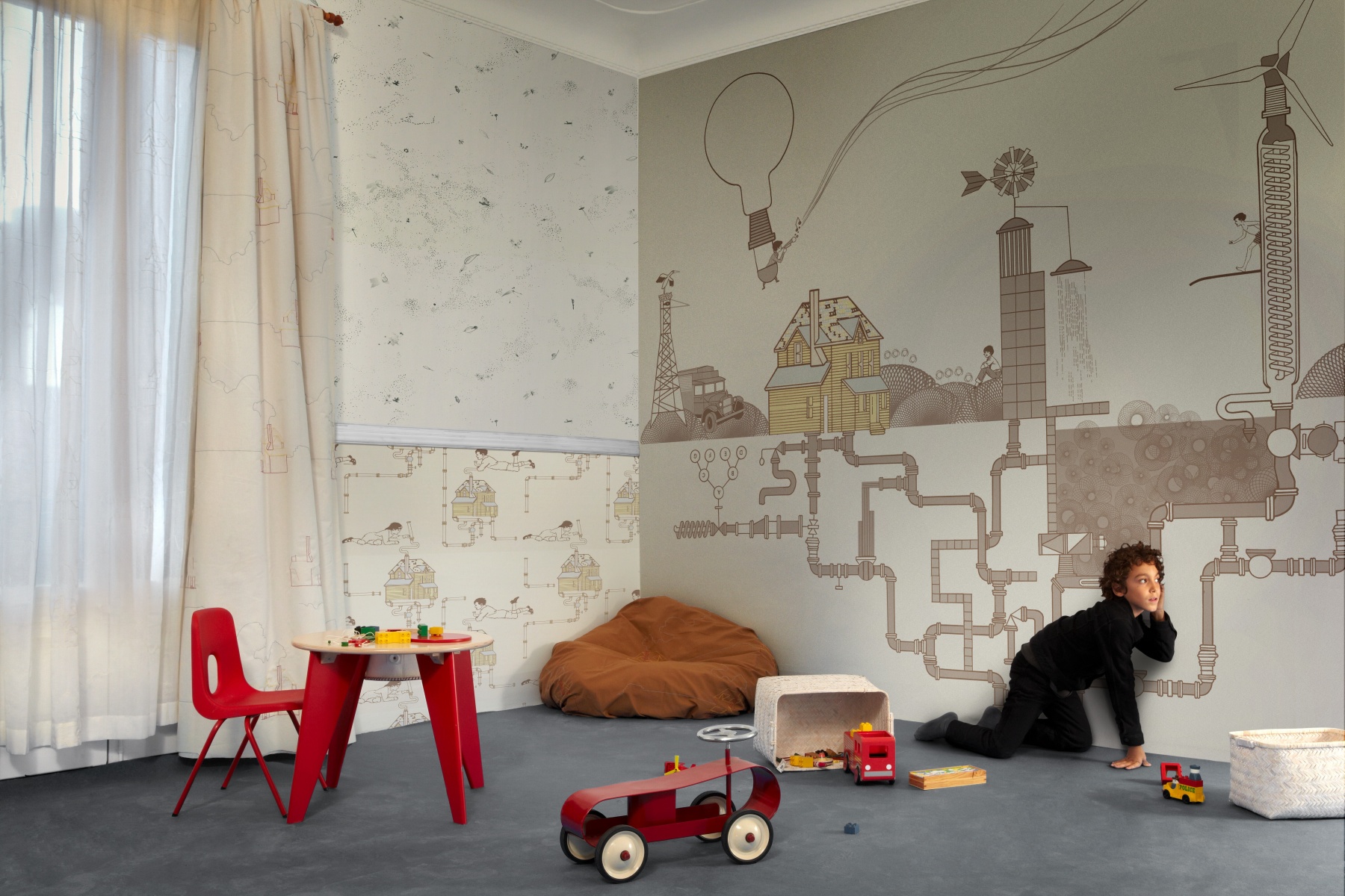 Choosing unusual wallpaper for a child’s room for a boy