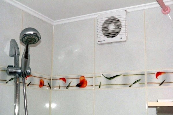 proper placement of the exhaust fan in the shower