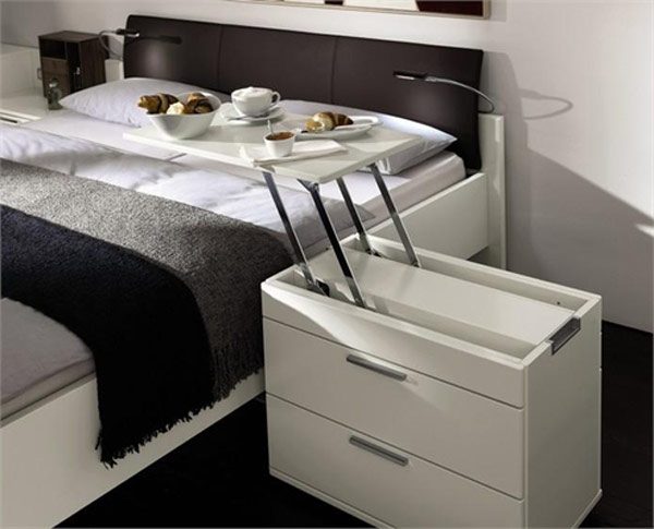 pull-out bedside table