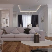 white sofa in the bedroom interior photo