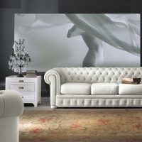 canapé blanc dans le style de la photo du salon