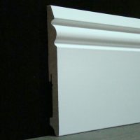 light aluminum skirting in the interior of the room photo