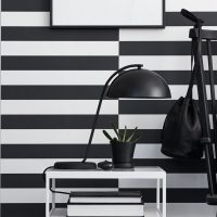 black wallpaper in the design of a kitchen in the style of futurism picture