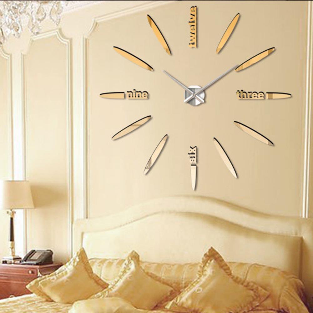 eco style metal clock in living room
