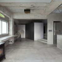 ceiling decoration with concrete in the kitchen picture