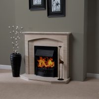 separate electric fireplace in the hall picture