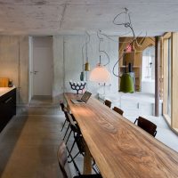 style of ceiling with concrete mortar in the room picture
