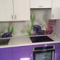 artificial flowers in the kitchen interior photo