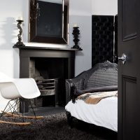 unusual room style in black color photo