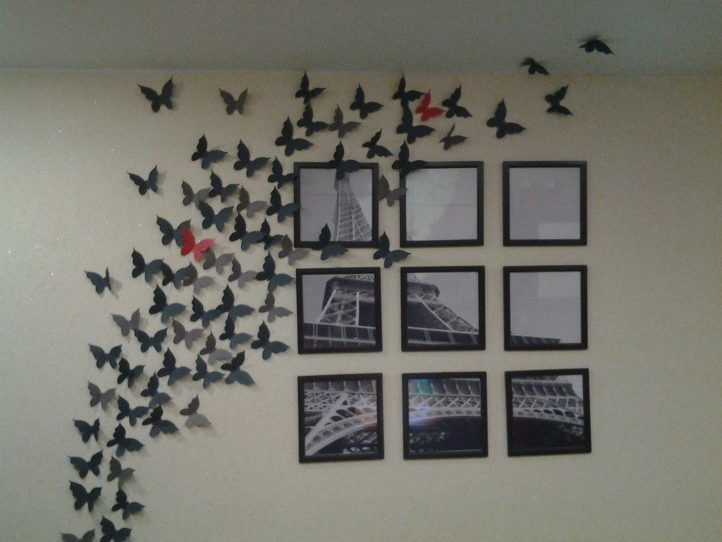 unusual butterflies in the decor of the nursery