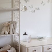 unusual butterflies in the decor of the kitchen photo