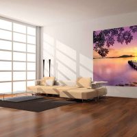 beautiful photo wallpaper with flowers in the hallway picture