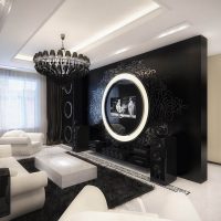 beautiful apartment style in black color photo