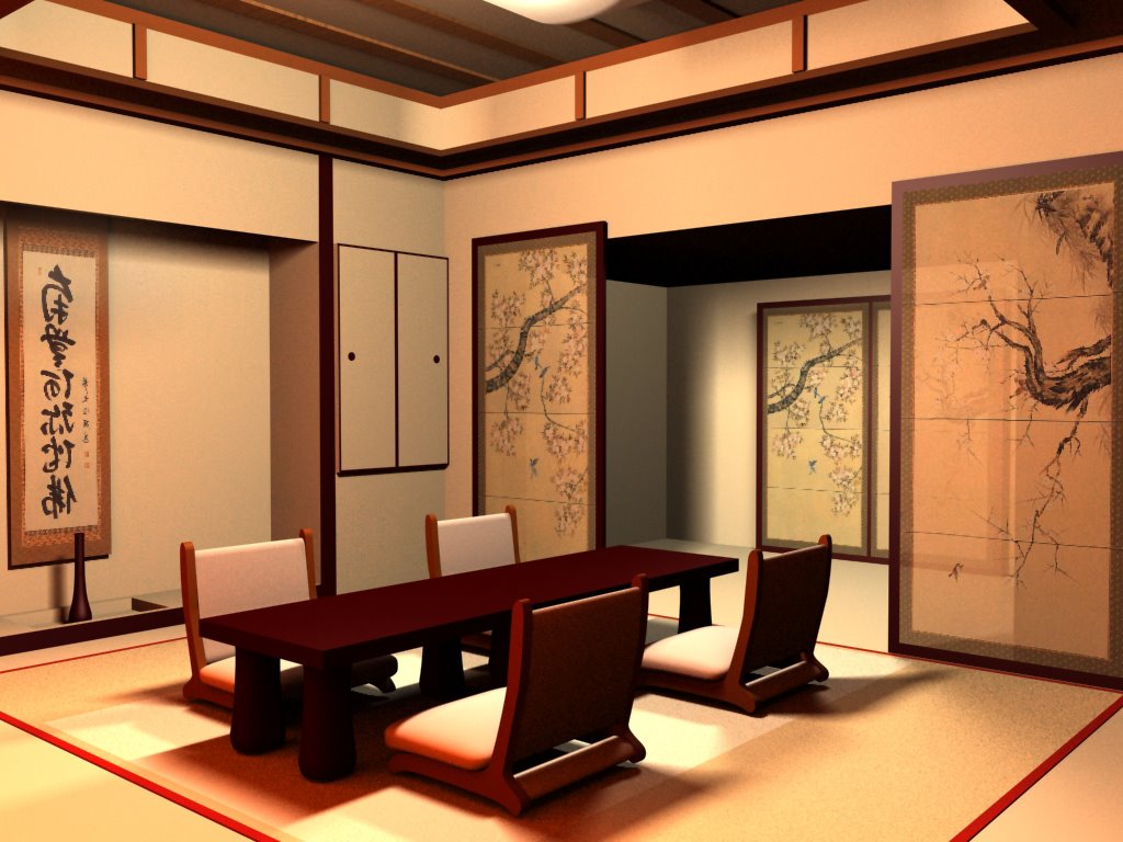 bright japanese style apartment interior