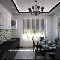 design della cucina bianco brillante con un tocco di immagine blu