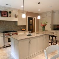 beautiful design of beige kitchen in provence style picture