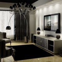 bright bedroom design in black and white color picture