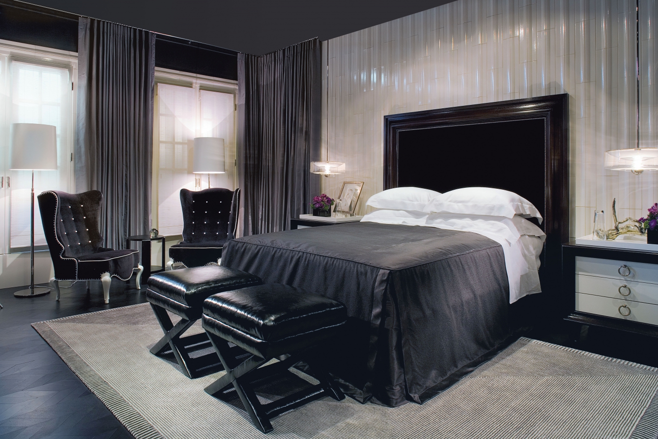exquisite bedroom design in black