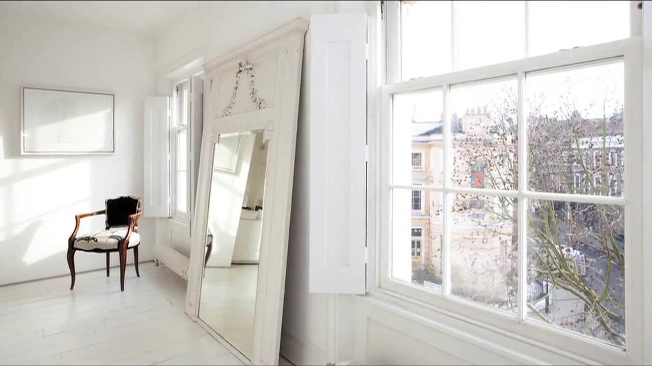 bright apartment interior in white
