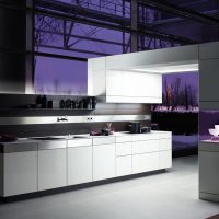 foto di arredamento cucina in stile high-tech chiaro
