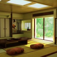 beautiful bedroom design in japanese style photo