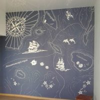 beautiful stencil in the style of the room picture