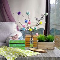 bright spring decor in the interior of a children's picture