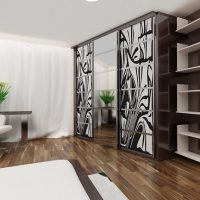 built-in wardrobe in the design of the bedroom picture