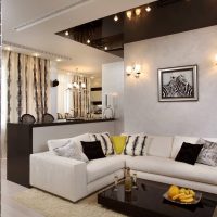 beautiful black ceiling in the decor of the apartment picture