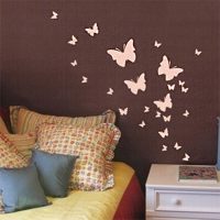 beautiful butterflies in kitchen design photo