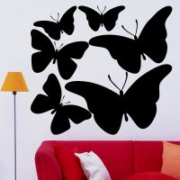 beautiful butterflies in the decor of the room picture