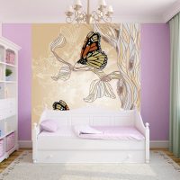 unusual butterflies in the interior of the room picture