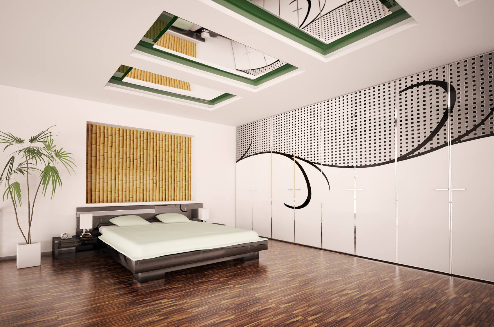 meubles en bambou de style couloir