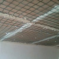 style of ceiling with mortar of concrete in the house picture