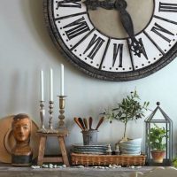 wooden bedroom clock country style picture