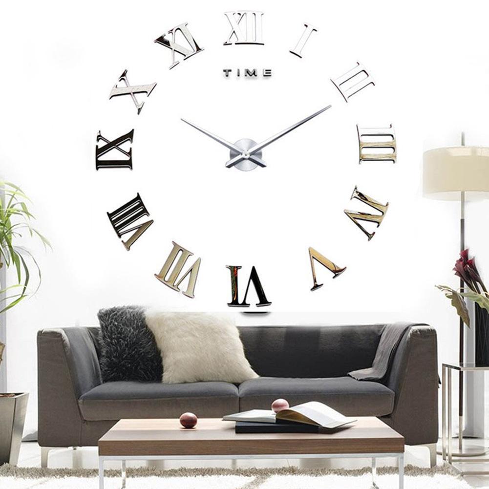 classic metal clock in the living room
