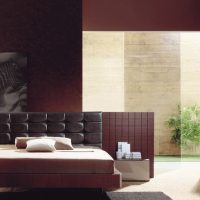 beautiful marsala color in bedroom design photo