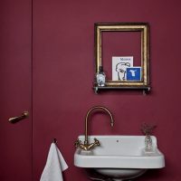 chic color marsala in the style of the room photo