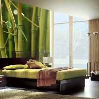 rideaux de bambou dans le style de la photo de la chambre