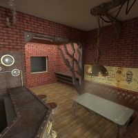 steampunk style house with antique effect picture